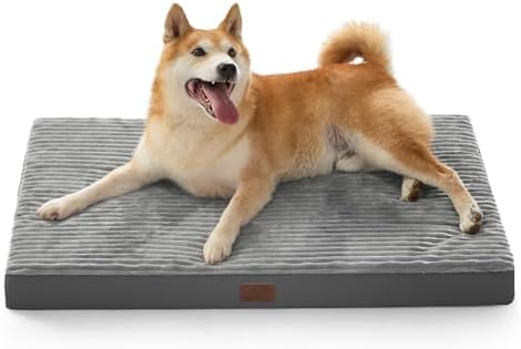 Bedsure Dog Beds Large Sized Dog- Orthopedic Pet Beds with Removable Machine Washable Cover, NOT Waterproof Egg Crate Foam Puppy Pad, Suitable for Pet Up to 50 lbs, 35"x22"