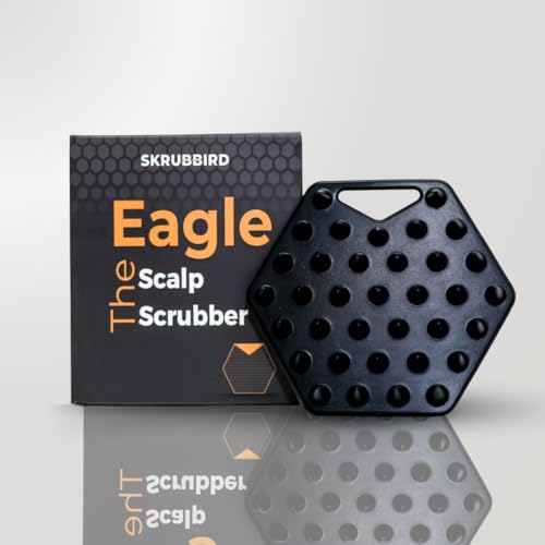 Image of Eagle - Silicone Scalp Scrubber for Men | Deep Cleansing Head Massager for Dandruff, Hair Wash & Oil Removal | Gentle & Durable Grooming Tool for Hair & Scalp Care