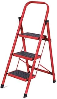 Outdoor Home Dual-Purpose Step Stool,Folding Ladder Ladder Folding Herringbone Indoor Thickening Three-Step Stairs Small Escalator Multi-Function Ladder Step Stool