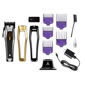 Alternative view of Andis 562446 Recon Professional Barber Hair Clipper, Adjustable-Fixed Phaze Blade, Includes OG Comb Set, Lithium Ion 4-Hour Run Time, Interchangeable Covers, Black/Gold