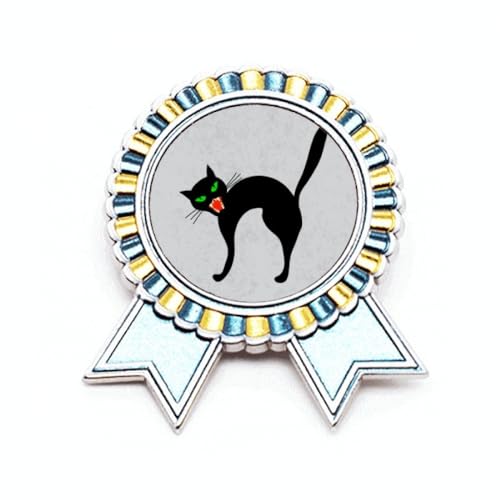 Broche chat noir effrayant Halloween métal M pour éviter les costumes inconfortables