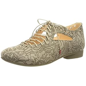 Think! GUAD2_3-000565 chroomvrij gelooid, duurzaam verwisselbaar voetbed dames ballerina’s