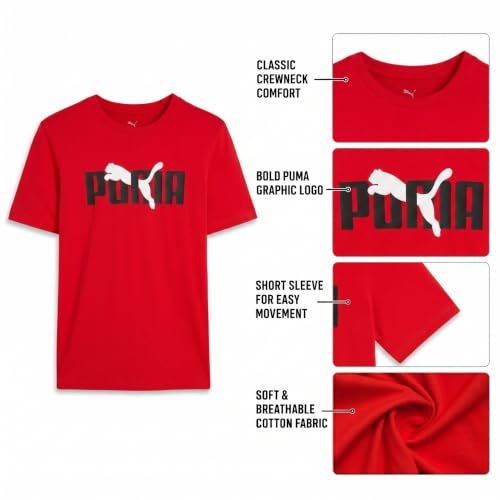 Image of PUMA Boys T-Shirts Athletic Crewneck Short Sleeve Tees (Sizes S-XL)