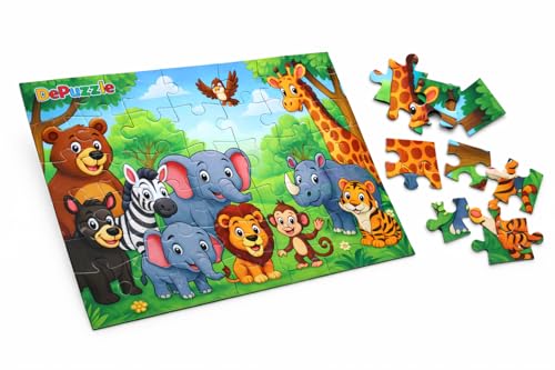 Image of 3 in 1 Animal, Bird Theme Jigsaw Puzzle Set for Kids I 54 Pieces Each I Ages 4+ I Premium Category I Size 33x23 CM I Educational Learning I Cognitive Developement
