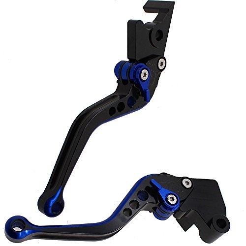 Fxcnc Racing Short Billet Adjustable Motorcycle Double Colors Brake Clutch Lever Compatible With Gsxr600 750 2006-2020,Gsxr1000 09-20,Gsx-S1000/F/Abs 15-20 #TOP2