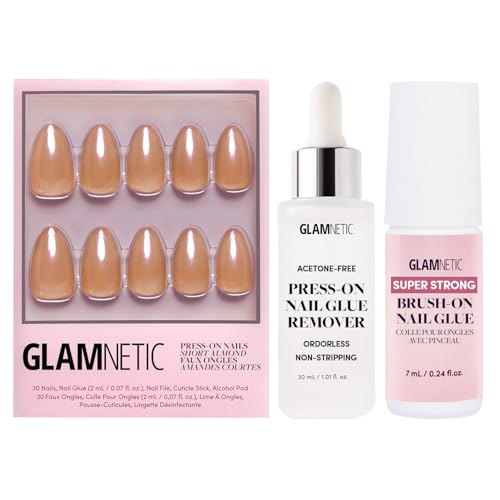 Glamnetic Press-On Nails - Maple Glaze | Super Strong Brush