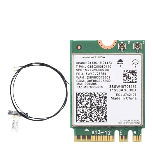Carte WiFi 6E AX210 5374Mbps tri-bande pour streaming 4K sans coupure