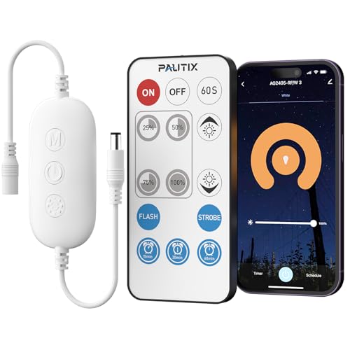 PAUTIX WiFi/Bluetooth LED Kontroller für LED Streifen Licht 12-24V,Dimmable mit RF Fernbedienung/Smart App/Alexa Steuerung PAUTIX WiFi/Bluetooth LED Kontroller für LED Streifen Licht 12-24V,Dimmable mit RF Fernbedienung/Smart App/Alexa Steuerung