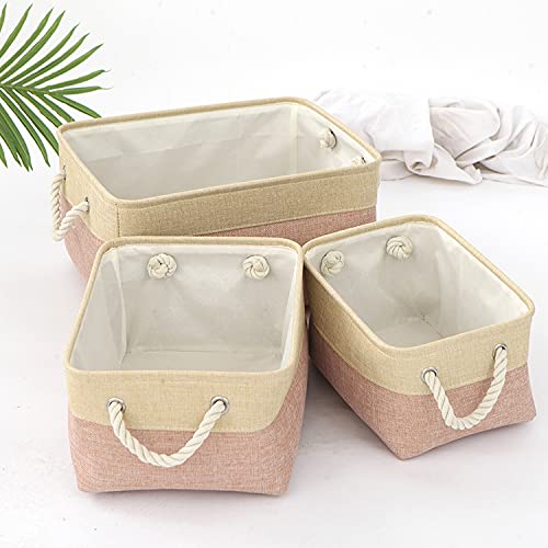Kuber Industries Stackable Storage Basket|Foldable Toy Storage Bin|Wardrobe Organizer For Clothes|3 Different Sizes (Brown & Cream) (B0CJMFR7ST) Amazon Price History, Amazon Price Tracker