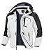 donhobo Skijacke Herren Winterjacke Wasserdicht Softshelljacke Weiß L
