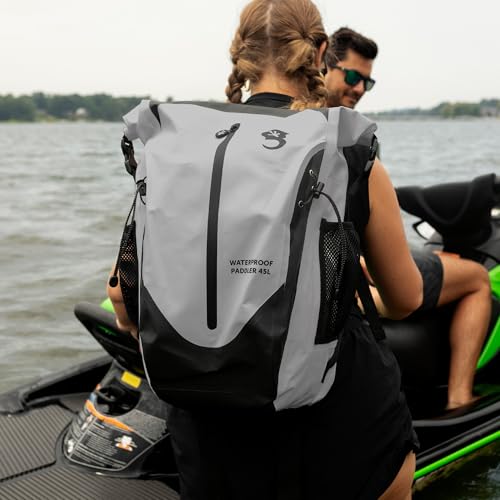 geckobrands Paddler Waterproof 45L Backpack, Large Dry Bag with Padded Shoulder Straps, Waist Strap, Chest Strap miniatura 6