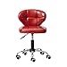 SLTO, Arbeitstisch Arzt Friseurladen Schönheitssalon Computer Büro Hocker Stuhl mit drehbarer Riemenscheibe, höhenverstellbarer Arbeitsstuhl, Sportsitz, ergonomischer Hocker-red
