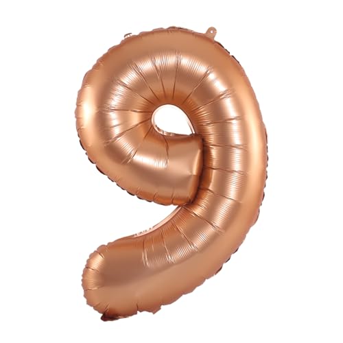 Image of YPSelected 32 Inch Large Foil Helium Number Balloon Birthday Wedding Party 0-9 (Orange, 9)