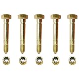 51001500 5/16' Snow Blower Shear Pin Bolts and Nuts, Fits for Ariens 510015 AM122156 AM136890 Snowthrowers, Snapper 1-3865, 7091550, 7091550YP, 91550 Walk Mower (5 Sets)