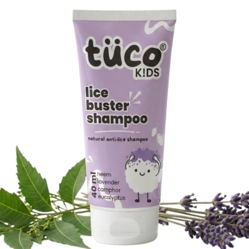 Image of Tuco Kids Natural Lice Buster Shampoo | Infused with Camphor, Neem, Tea Tree Oil | Perfect for Lice & Itchy Scalp | Ages 2-5, 4-10, 10-15, 5-10 Years | Paraben & SLS Free |40ml