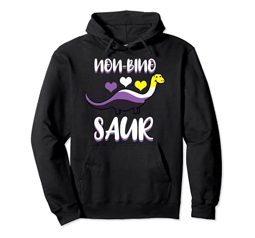 Non-Bino Saur Nonbinary Pride Pullover Hoodie