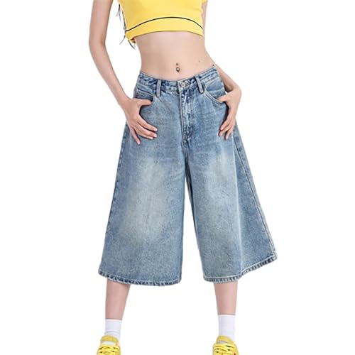 Bermuda en jean femme taille haute fini les shorts serrés avec ce denim extensible