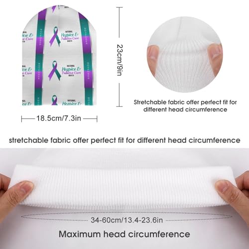 Purple Green Ribbon Hospice and Palliative Care Awareness Kids Beanie Hat for for Girls Boys Children Cap Winter Knitted Chemo Cancer Headwear Accessories Gifts Decoration2