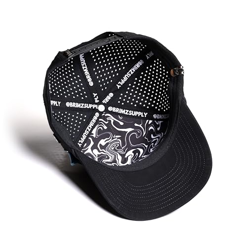 Image of BRIMZ Golf Performance Hat - Tee Holder & Magnetic Ball Marker - Breathable, Sweat & Water Resistant Golfing Snapback Hat