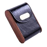 HDGISBXK PU Wooden Cigarette Case 20 Business Cigarette Case Solid Wooden Cigarette Case Men's Pack Organizer,E