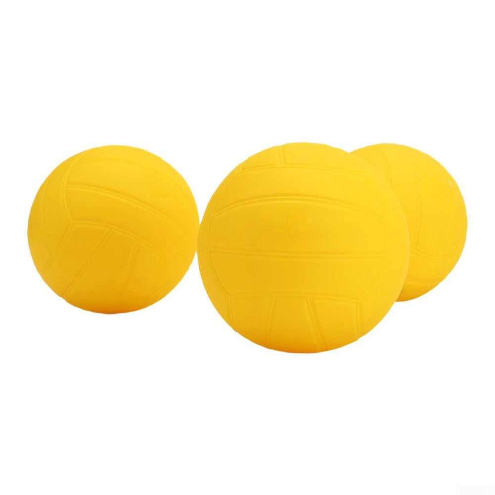 HpLive Lot de 2 balles de rechange en PVC souple avec rebond fort, 9 cm et 12,5 cm, jaunes, pour kit de jeu Roundnet, plage et pelouse