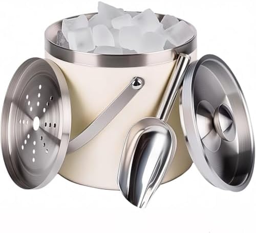 3L Double Wall Stainless Steel Ice Bucket Set
