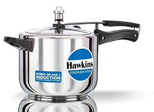 Hawkins Stainless Steel 5.0 Litre Pressure Cooker by A&J Distributors, Inc.