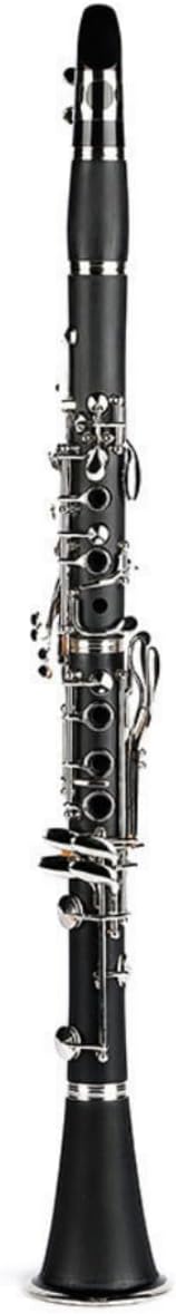 Clarinet Bb French 17 Key, B Flat Beginner Student Clarinet Bb Nickel-Plated for School Band Orchestra adult kid, Complete with Cases and Accessories (Natural Resin)