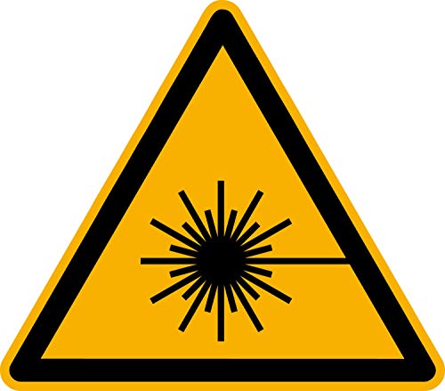 Aufkleber Warnzeichen Warnung vor Laserstrahl Warnaufkleber ASR/ISO W004 SL50mm 12 Stück Cover