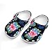 Boy's Fashion Beach Pool Slippers Toddler Sandals for Stylish Water Play, Hawaiian State Flower Pattern Print