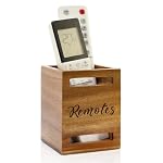 Acacia Wood TV Remote Control Holder Wall Mount Recliner Controller Caddy