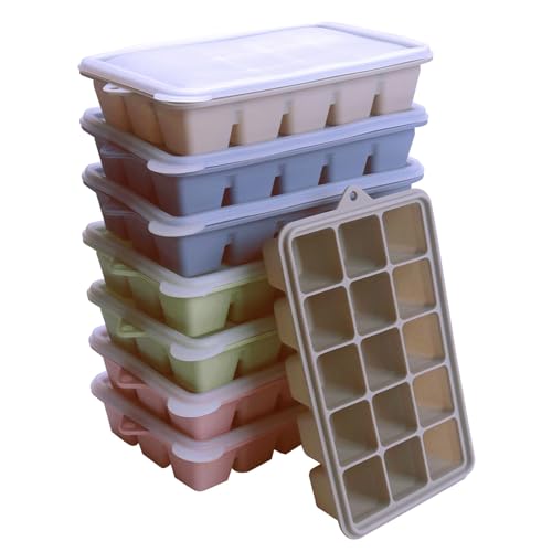 Moldes de silicona para freezer con tapa 8 piezas miniatura 1