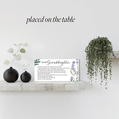 Granddaughter Gifts From Grandma Wood Sign Wall Hanging Decor Rustic Inspirational My Love For You Watercolor Flower Wooden Wall Art Décor Decorative Plaque For Granddaughter Kids Teens Girls Room #TOP3