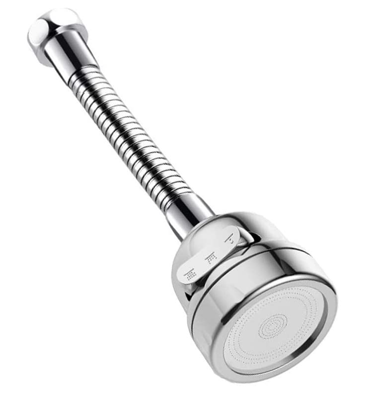 TOMATUS® ABS 360° Rotatable Water Saving Faucet, 3 Modes Adjustable Faucet Sprayer Head for Kitchen, Pack Of 1, Silver (Long-Hard Nozzle) (B0BBQKNC7W) Amazon Price History, Amazon Price Tracker