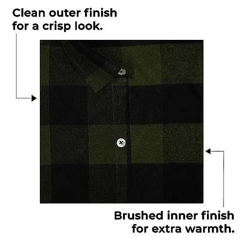 Image of GHPC Cottswool Winter Wear Woolen Big /Buffalo Checks Full Sleeves Regular Fit Formal Shirt for Men