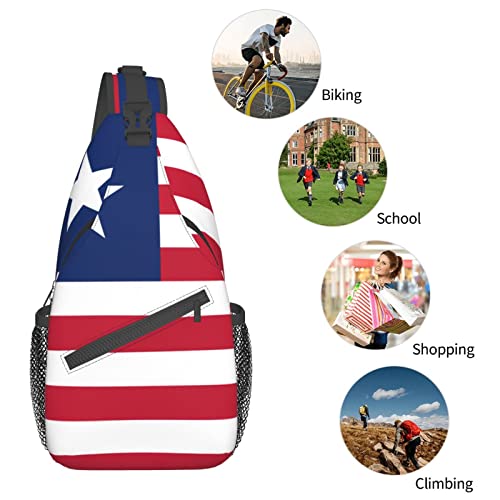 Mochila Bandolera Unisex Negra para Senderismo miniatura 7