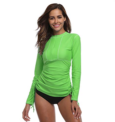 Image of Women's UV Sun Protection Long Sleeve Rash Guard Wetsuit Swimsuit Top