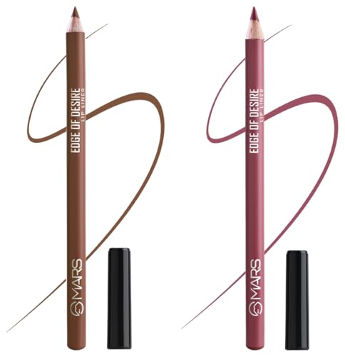 Image of MARS Matte Lip Liner One Swipe Smooth Long Lasting Lip Pencil (1.4gm) (12-BROWN MOCHA) Matte Lip Liner One Swipe Smooth Long Lasting Lip Pencil (1.4gm) (09-STEAMY PINK)