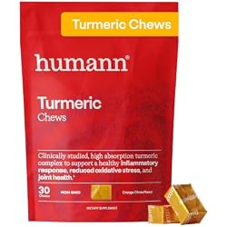 HumanN Turmeric Chews Supplement – Clinically Studied High Absorption Curcumin Complex - Orange Citrus Flavor – from SuperBeets Makers – Joint Health – 30 Count
