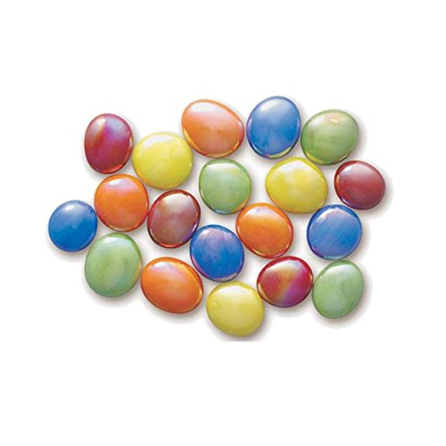 Image secondaire de mesbilles - 20 Billes Plates Couleurs Glossy - Galet en Verre 16 mm