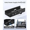 ORICO USB Hub 3.0, Clamp USB Hub with Extra Power Supply Port, Aluminum 4-Port USB Adapter with 3 USB-A Data Ports, USB-C Port for Monitors, Desks (Black)