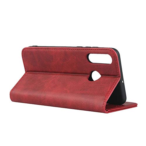Sunyoo For Huawei P30 Lite Leather Wallet Case With Id Credit Card Holder, Flip Folio Book Magnetic Cell Phone Cover For P30Lite Shockproof Protective Cover For Men & For Women (6.15")-Wine Red #TOP3