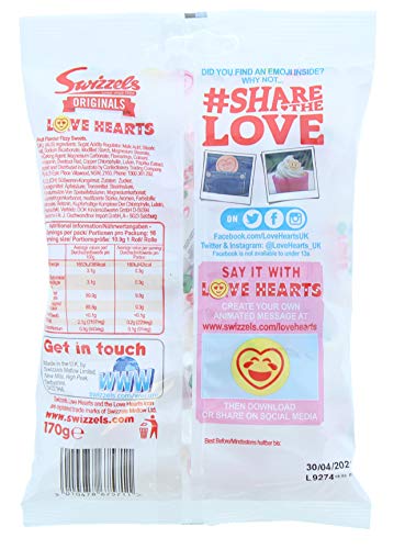 Swizzels Love Hearts Bag 170g miniatura 2