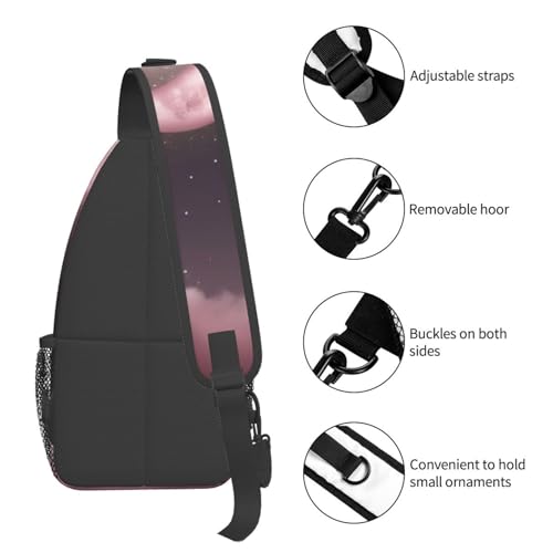 Bolso cruzado estilo Moon Stars para hombre y mujer miniatura 5