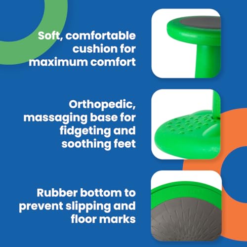 Image of Studico ActiveChairs Adjustable Wobble Stool, Flexible Classroom Seating, Improves Focus, Posture & Helps ADHD /ADD, Sensory Chair, Active Desk Chairs, Adjusts from 16.65 inch to 23.75 inch, Ages 13-18, Grey