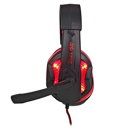 Headset Gamer KP-396 Pc Fone Ouvido + Adaptador Ps4 Celular Vermelho