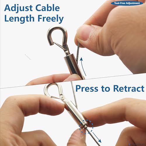 Image of NACETURE Picture Frame Security Hanging Kit, Double 6 Pack | Heavy-duty steel cables provide reliable secondary protection for valuable framed artwork and displays.