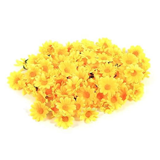 plplaaobo Cabezas de Flores, 11 Colores, 100 Uds., Flor de Tela de Margarita Gerbera Artificial, decoración de Flores Hecha a Mano, Cabeza, Fiesta de Boda, decoración Artesanal