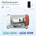 Yollsolom 96W Mini Bench Grinder with 2 Grinding Wheels, Electric Multi-Purpose Grinding Machine Variable Speed 3000-6000 RPM - Electric Benchtop Sander for Metal, Forward/Reverse Switch