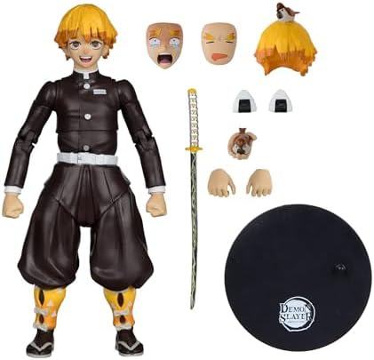 Demon Slayer - 7in Zenitsu Agatsuma with Chuntaro Action Figure - McFarlane Toys